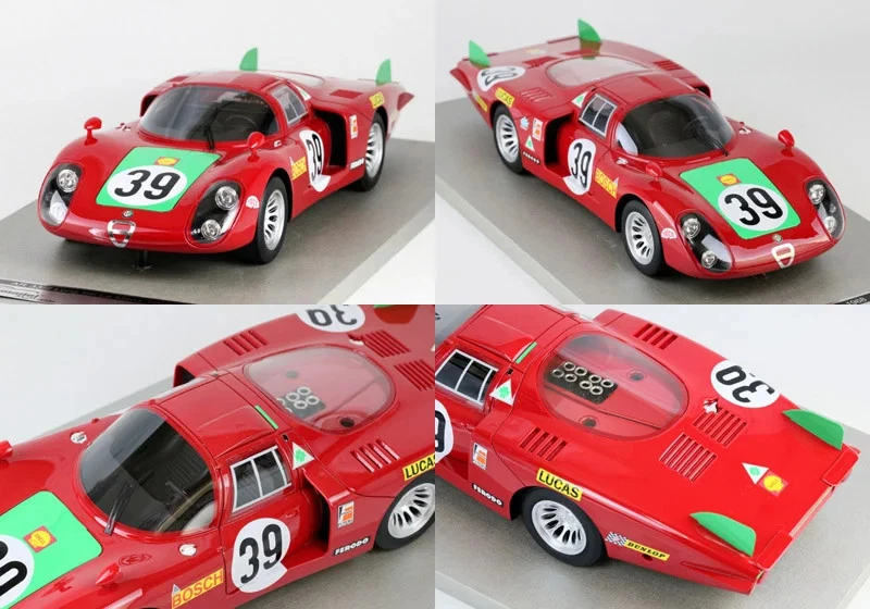 Tecno Model TM1808C 1/18 Alfa Romeo 33/2 Coda Lunga 1968 Le Mans 24 Ore 1968 # - Immagine 3 di 3