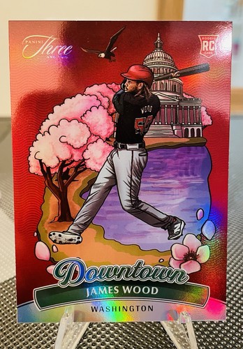 24 Panini Three And Two Downtown James Wood Case Hit Washington RC
