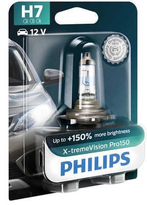 Philips headlamp x-tremevision pro 150. lamp h7 12v xtreme vi