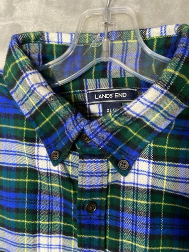 Lands' End Flanellhemd Blau XL Langarm Blau - Bild 2 von 4