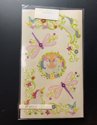 UNICORN PEGASUS HORSE FANTASY BUTTERFLY fairytale vintage sticker decal 1982 - Picture 4 of 6