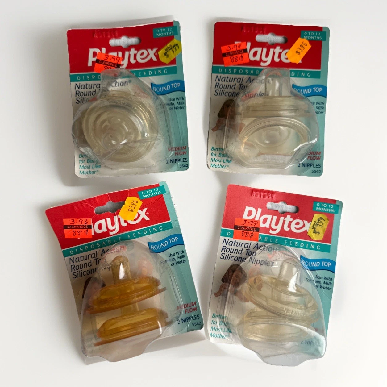 Vintage 1998 Playtex Natural Action Round Top Nipples Disposable Feeding 5542
Opens in a new window 