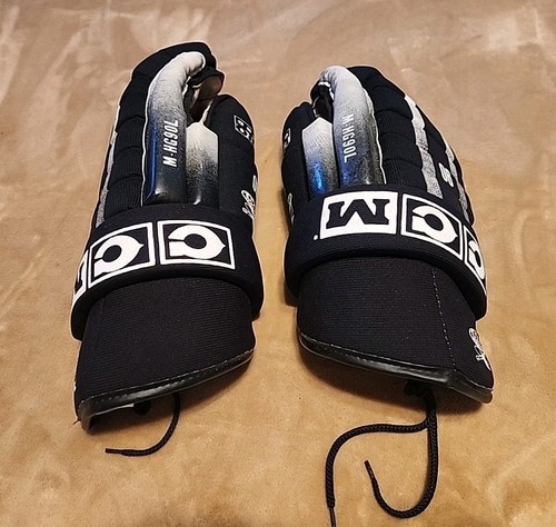 PRISTINE CCM M-HG90L 15" Hockey Player Gloves Black White