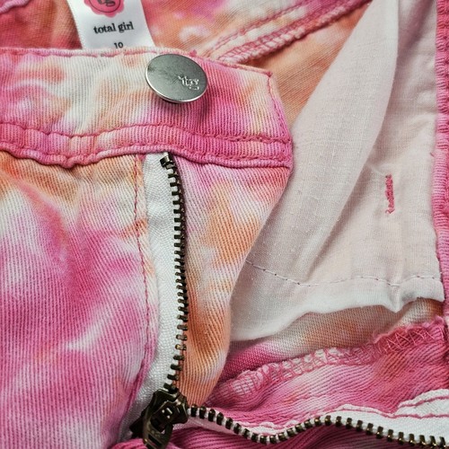 Total Girl Shorts 2 Pairs Little Girls Size 10 Reg Adjustable Waist Zip Front  - Picture 12 of 14