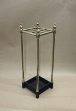 Antique Victorian Brass And Wrought Iron Stick/Umbrella Stand C1880