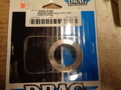 Harley Davidson Drag specialties Chrome 25mm  Axle Spacer .737'' long 0222-0162