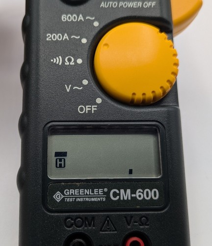 Greenlee CM-600 AC Clamp-on Meter with Case NO LEADS - Picture 3 of 8