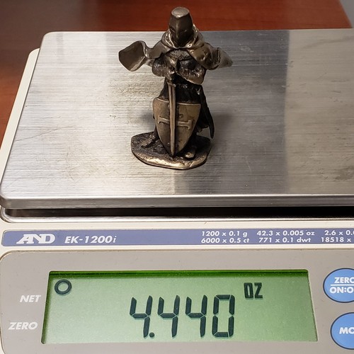 4.440 oz .925 Sterling Silver Knight in Armor Private Cast Ingot - SKU-Q1172 - 第 11/11 張圖片