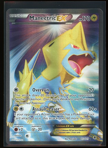 Pokemon TCG Manectric EX (113 Full Art) #113/119 XY - Phantom Forces - Picture 1 of 2