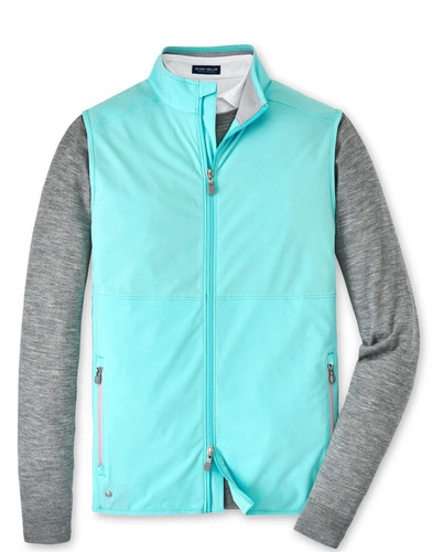 PETER MILLAR Crown Flex Adapt Wind Cheater Golf Full Zip Vest Large MSRP $220 - Picture 2 of 7