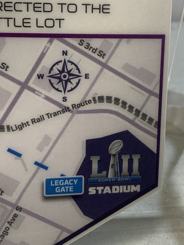 Super Bowl LII 2018 Eagles Patriots Philly Special NFL Game Shuttle Lanyard Rare - Bild 4 von 8