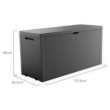 Keter Emily Graphite Outdoor Garden Storage Box - 277L