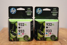 HP 932XL/933 Black & Color  Ink Cartridges Combo Expired 2020 LOT OF 2