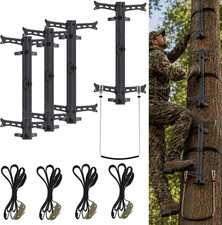 4 Pack Climbing Sticks with 1 Step Aider, 20" Ladder for Hunting 300 LB Load C