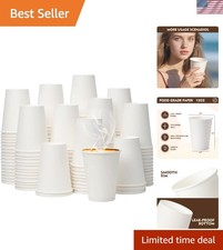 Coffee Cups 12oz 300 Pack Disposable Paper Leak Proof Hot Beverage Cups
