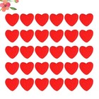  100 Pcs Versatile Hearts Applique Patches Unfinished Wood Red Decor