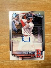 HAROLD RIVAS 2025 BOWMAN CHROME 1St Chrome Auto RED SOX Q5369