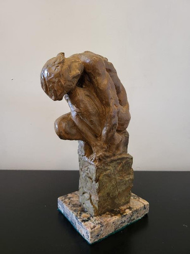 ESCULTURA DE BRONCE CAMILLE CLAUDEL "EL HOMBRE INCLINADO" FIRMADA Y NUMERADA - Imagen 1 de 6