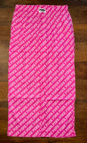 Victoria's Secret Pink Classics Boyfriend Boxer Pajama Pants Pink Gossip Logo XL - Picture 4 of 10