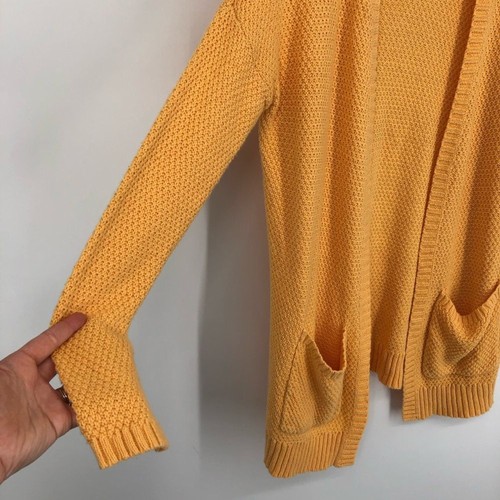 BDG Damen Strickjacke Pullover Größe Small buttergelb vorne offen Taschen Schlitze - Bild 3 von 11