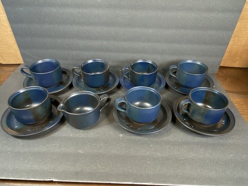 Geometric Pattern Iron Mountain Tea or Coffee Mug Set With Creamer & Sugar Bowl - Picture 4 of 12