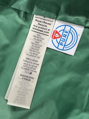 Patagonia Nano Puff Vest Mens Size Medium Conifer Green Puffer Full Zip New $189 - Picture 8 of 11