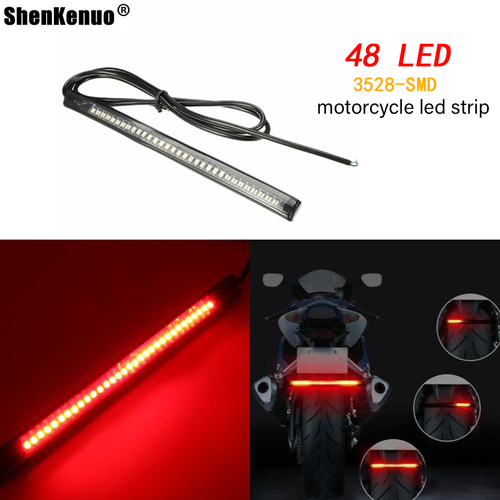 Motorcycle Sequential Switchback Flowing LED Tail Brake Turn Signal Strip Lights - Bild 2 von 10
