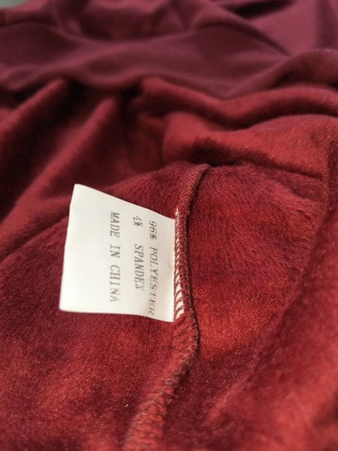Men's Medium Weight  Crewneck Sweatshirt Cotton Fleece Soft Warm Deep Red Med - Bild 3 von 4