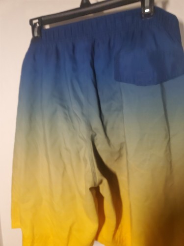Corona Mens Swim Trunks NEW Size XL Sunset Colorful Blue Yellow - Picture 3 of 4