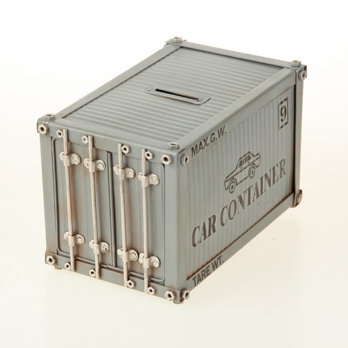 Spardose Container Carcontainer Blechmodell grau 21/14/14 - Bild 2 von 4