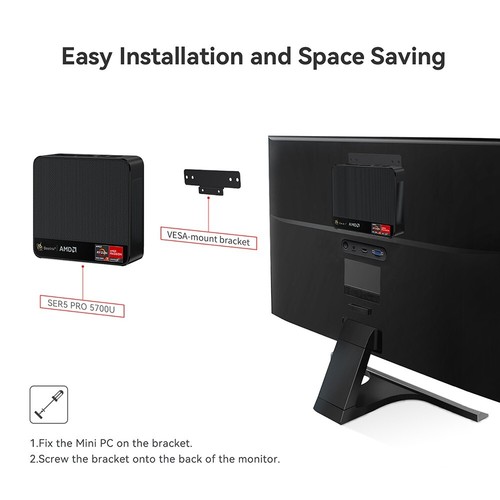 Beelink SER5 Pro Ryzen 7 5700U Mini PC Windows 11 16G 500G WiFi6 4K HD Computer - Photo 24/24