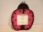 Flowers Inc. 3.5in. X 3.5 in. Wooden Red and Black Ladybug Picture Frame EX