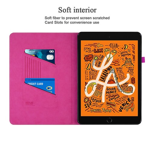 Für iPad Mini 5 iPad Mini 4 Leder Tasche Folio Ständer Cover Schutzhülle - Bild 19 von 29