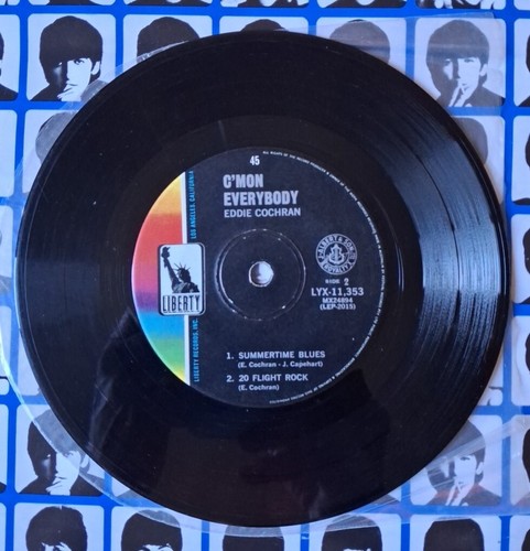 Eddie Cochrane C'mon Everybody Australia 1968 Summertime Blues EP 7" Vinyl - Picture 3 of 9