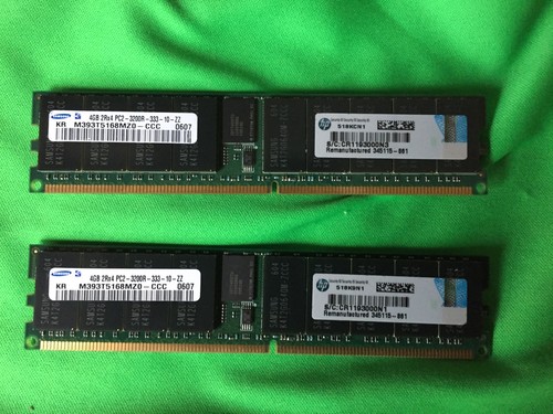 404122-B21 - HP 8.0GB Registered PC2-3200 [2X4GB] Mem 2x 348106-B21 HP ORIGINAL - Picture 2 of 2