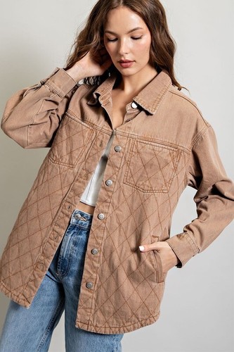 BNWT BEAUTIFUL Quilted button down women's jacket/shacket shirt vintage-western - Picture 10 of 10
