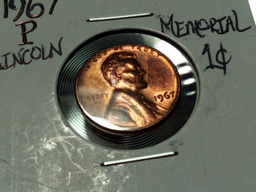 UNCIRCULATED MINT ERROR COPPER LINCOLN MEMORIAL 1967 P 1 Cent Penny - Picture 24 of 24
