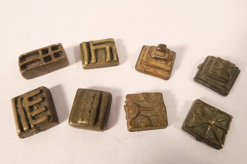 Lot 8 Vintage Gold Weights Akan GN00 Old Goldweights Baule Poids Peser Ashanti - Picture 2 of 9