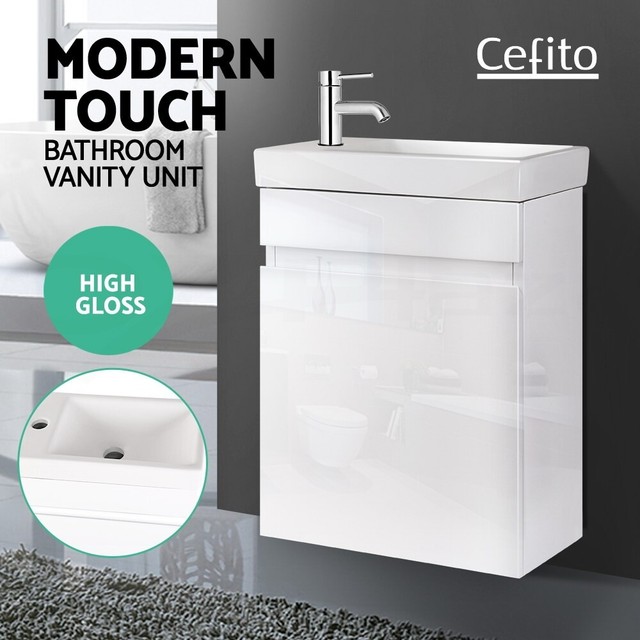 Cefito Bathroom Vanity Unit Wall Hung Hand Wash Ceramic Basin Sink