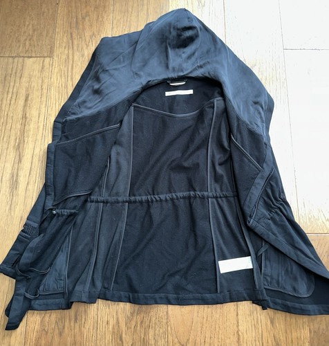 Blanc Noir Women’s Size M Traveler Hooded Open Mesh IJacket Black Athleisure - Picture 2 of 7