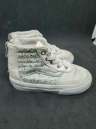 Kleinkind Vans Glitzer Glitzer Mädchen Sk8 hoher Reißverschluss Größe 5 - Bild 2 von 2