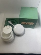 La Mer Moisturizing Cream EMPTY Jar 1.0 Oz with Box And Spatula.