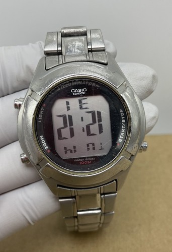 Casio Edifice EFD101 Men's Watch Digital Dial Stainless Steel Band 100M