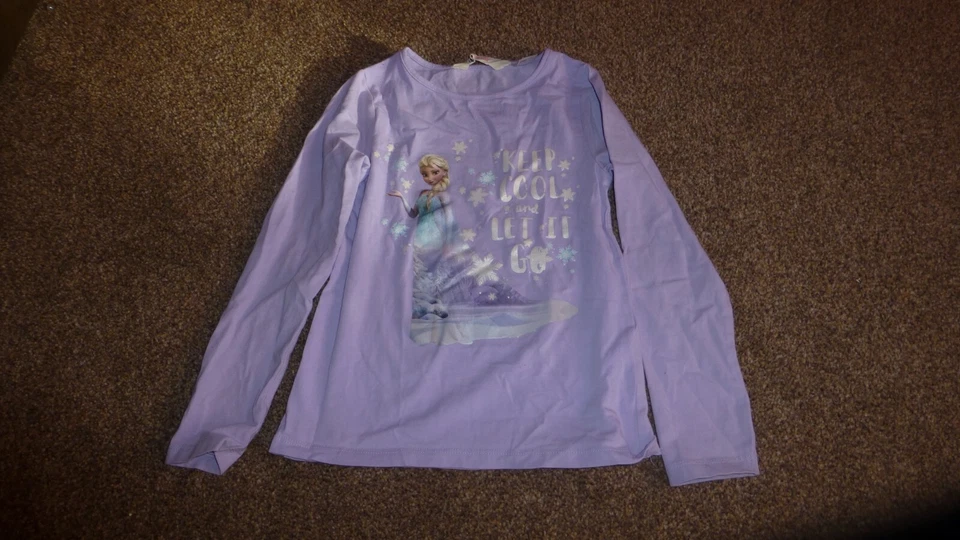 6 H&M BASIC COTTON 4-6 YEARS LONG SLEEVES LAYER TOPS Elsa Minnie Mouse - Image 3 of 4