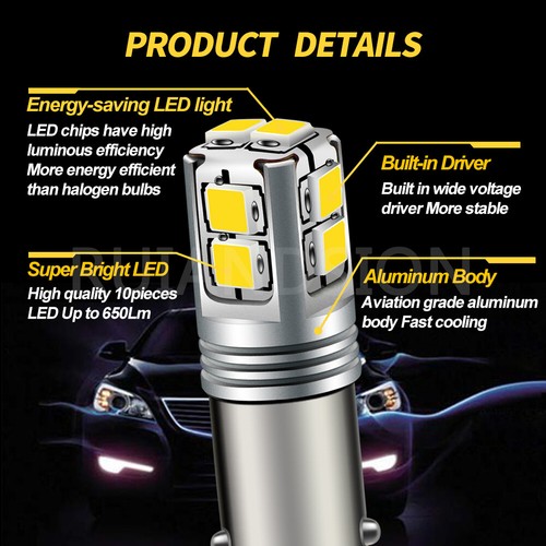 BA9S T4W 3030 LED Indicator Side Parker Light Reverse Bulb White/Yellow DC12-24V - Picture 2 of 10