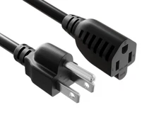 16 AWG Power Extension Cord (NEMA 5-15P to NEMA 5-15R) 1/2/3/4/6/7/8/10/15/25 ft