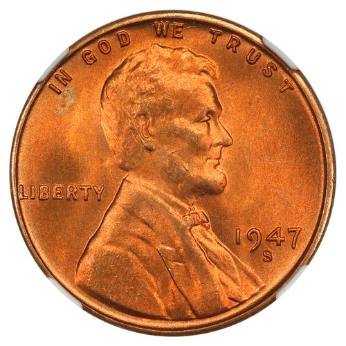 1947-S 1c NGC MS67 RD - Picture 3 of 4