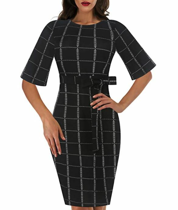 knee length business dress Zero Dress Knee Length Black