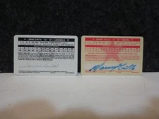 2 AUTOGRAPH Perma-Graphics Topps Credit Cards 1983 LONNIE SMITH & MANNY TRILLO