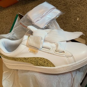 puma gold glitter sneakers